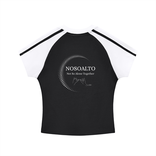 Contrast Stripes Bodycon Raglan Sleeve T-Shirt