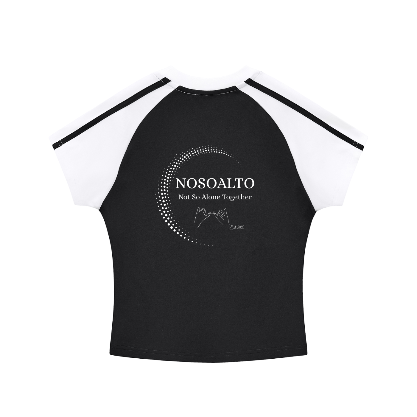 Contrast Stripes Bodycon Raglan  Sleeve T-Shirt